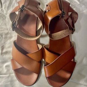 Brown Leather Women's Sandals